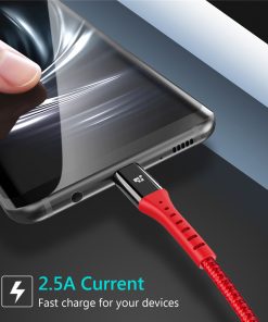 Alternative view of TIEGEM Micro USB Cable 5V 2A Fast Charger Data Cable Braided USB Cable Mobile Phone USB Charger Cable For Samsung Huawei Sony LG