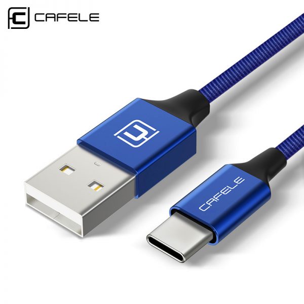 Cafele USB-C Cable for Xiaomi A1 Type C Cable Charging Data Transmission USB Type C Nylon Woven USB Cable for Samsung S8