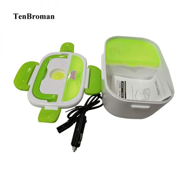 TENBROMAN 12V Car Portable Electric Heating Lunch Box Meal Heater Multi-Functional Lunch Box Food-Grade Food Container