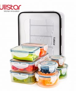 Alternative view of Fullstar  Plastic Box  Lunchbox kitchen accessories  Food Container for Microwave 9 PCS for vegetable  kitchen tool