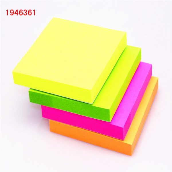 100 sheets 1colour 76*76mm Size color paper Memo Pad Sticky Notes Bookmark Point It Marker Memo Sticker Office School Supplies