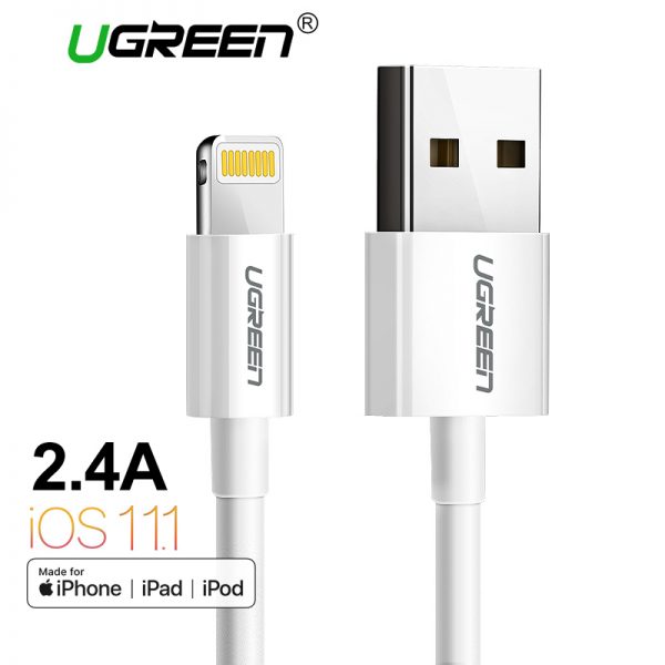 Ugreen MFi Lightning to USB Cable for iPhone X 8 7 6 Plus Fast Charging Data Lightning Cable for iPhone 5 5S 5C USB Charger Cord