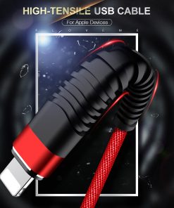 Alternative view of FLOVEME USB Cable For iPhone 8 7 Plus Hi-Tensile 1M/2M 2A Charging Mobile Phone Cables For Apple iPhone X 10 IOS 11 Charger Cabo