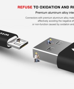 Alternative view of VOXLINK 5Pack Aluminum Nylon Micro USB Cable 0.5M/1M/2M/3M Charging Mobile Phone Cables For Samsung Galaxy HTC Android Cellphone