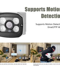 Alternative view of BESDER Wide Angle 2.8mm Outdoor IP Camera PoE 1080P 960P 720P Metal Case ONVIF Security Waterproof IP Camera CCTV 4PCS ARRAY LED