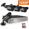 ZOSI 4CH CCTV System 1080p DVR 4PCS 2.0MP IR Weatherproof Outdoor Video Surveillance Home Security Camera System 4CH DVR Kit ZOSI 4CH CCTV System 1080p DVR 4PCS 2.0MP IR Weatherproof Outdoor Video Surveillance Home Security Camera System 4CH DVR Kit