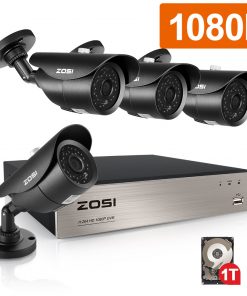 ZOSI 4CH CCTV System 1080p DVR 4PCS 2.0MP IR Weatherproof Outdoor Video Surveillance Home Security Camera System 4CH DVR Kit