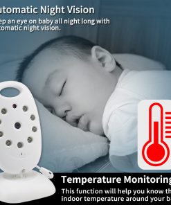 Alternative view of Wireless Video Baby Monitor 2.0 inch Color  Security Camera 2 Way Talk NightVision IR LED Temperature Monitoring with 8 Lullaby