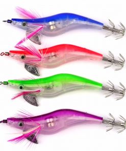 Alternative view of Flashing LED Fishing Lure Flash Light 10cm Minnow Luminous Squid Jig Shrimp Bait Night Fishing Lure Random Color Delivery 1PC