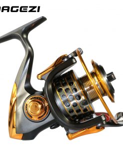 Alternative view of DAGEZI 13+1BB spinning fishing reel All-metal wood Handle fishing reels 1000-7000 series Gapless metal head spinning wheel
