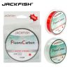 JACKFISH 100M Fluorocarbon Fishing Line red/clear two colors 4-32LB Carbon Fiber Leader Line fly fishing line pesca JACKFISH 100M Fluorocarbon Fishing Line red/clear two colors 4-32LB Carbon Fiber Leader Line fly fishing line pesca