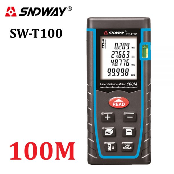 SNDWAY laser distance meter 40M 60M 80M 100M rangefinder trena laser tape range finder build measure device ruler test tool