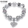 ELESHE Luxury Brand Women Bracelet 925 Unique Silver Crystal Charm Bracelet for Women DIY Beads Bracelets & Bangles Jewelry Gift ELESHE Luxury Brand Women Bracelet 925 Unique Silver Crystal Charm Bracelet for Women DIY Beads Bracelets & Bangles Jewelry Gift