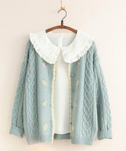 Alternative view of Women's Knitted Cardigan With Floral Embroidery