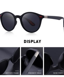 Alternative view of Classic Rivet Polarized Sunglasses