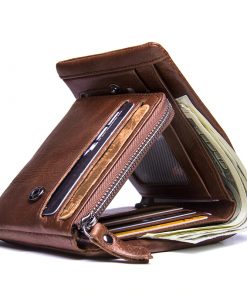 Alternative view of Men's Retro Leather Trifold Wallets