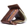 Men’s Retro Leather Trifold Wallets