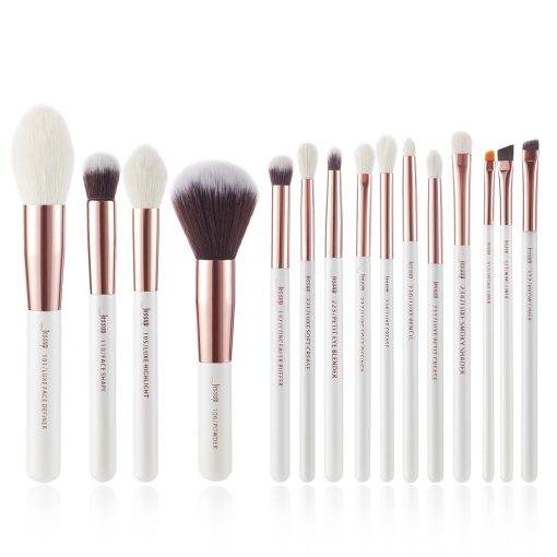 White Handle Makeup Brushes 15 pcs/Set