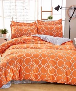 Alternative view of Colorful Geometric Pattern Cotton Bedding Set