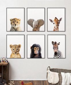 Alternative view of Baby Animals Children's Room Canvas Painting