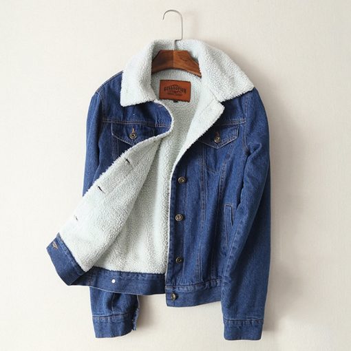 Women's Denim Fur Jacket