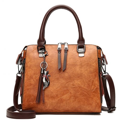 Women's Casual Leather Tote Handbag