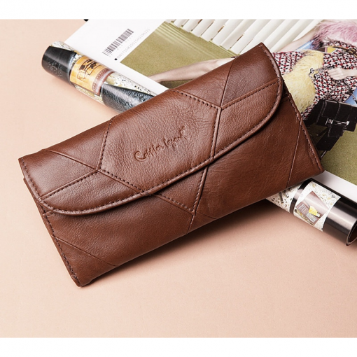 Women's Patchwork Leather Clutch