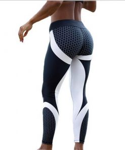 Alternative view of Women's Striped Honeycomb Printed Leggings