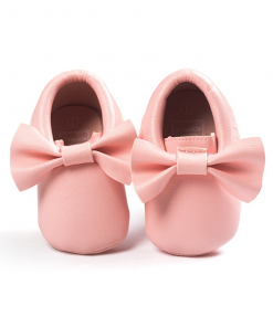 Fashion Comfortable Leather Baby Girl’s Shoes with Bow