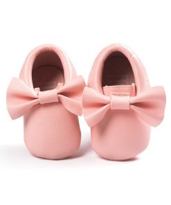 Alternative view of Fashion Comfortable Leather Baby Girl's Shoes with Bow