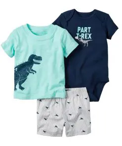 Alternative view of Baby Boy's Bodysuit, Top and Shorts Clothing Set
