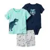 Baby Boy’s Bodysuit, Top and Shorts Clothing Set