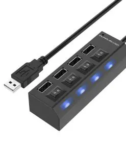 Alternative view of LED 4 Ports USB Hubs 2.0