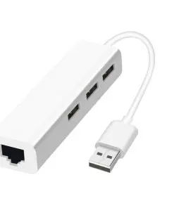 Alternative view of White USB Hub with Four Ports