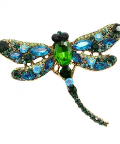 Alternative view of Crystal Vintage Dragonfly Brooches for Women