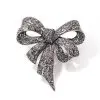 Black Bow Brooch with Rhinestones Black Bow Brooch with Rhinestones