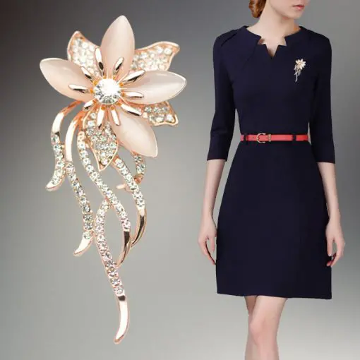 Women's Opal Orchid Brooch