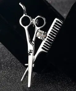 Alternative view of Women's Scissors and Combs Brooch