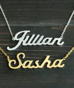 Alternative view of Name Shaped Pendant Necklace