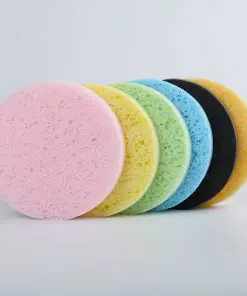 Alternative view of Natural Round Facial Sponges 4 Pcs Set