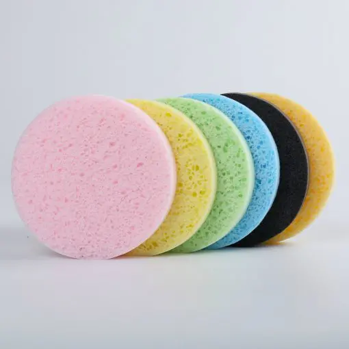 Natural Round Facial Sponges 4 Pcs Set