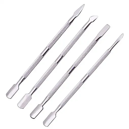 Set Stainless Steel Double Sided Cuticle Pushers