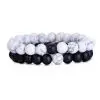 Classic Natural Stone Yin Yang Beaded Bracelets, 2Pcs/Set Classic Natural Stone Yin Yang Beaded Bracelets, 2Pcs/Set
