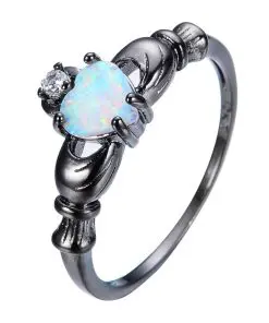 Alternative view of Women's Unique Ring with Opal