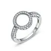 Women’s Silver and Crystal Circle Ring Women’s Silver and Crystal Circle Ring
