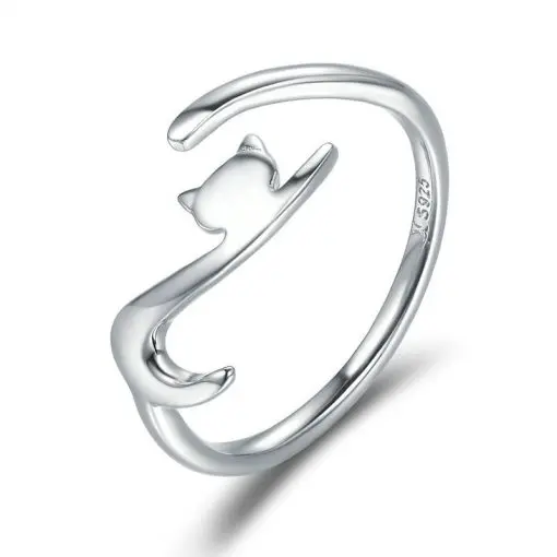 Women's Cat with Long Tail Ring