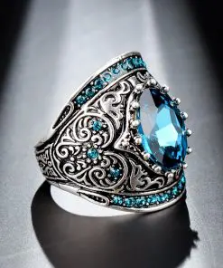 Alternative view of Women's Blue Ice Crystal Ring