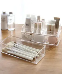 Portable Transparent Makeup Organizer Storage