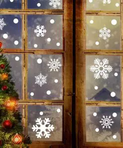 Alternative view of Christmas Snowflake Window Stickers 48 Pcs Set