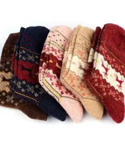 Alternative view of Christmas Deer Patterned Socks